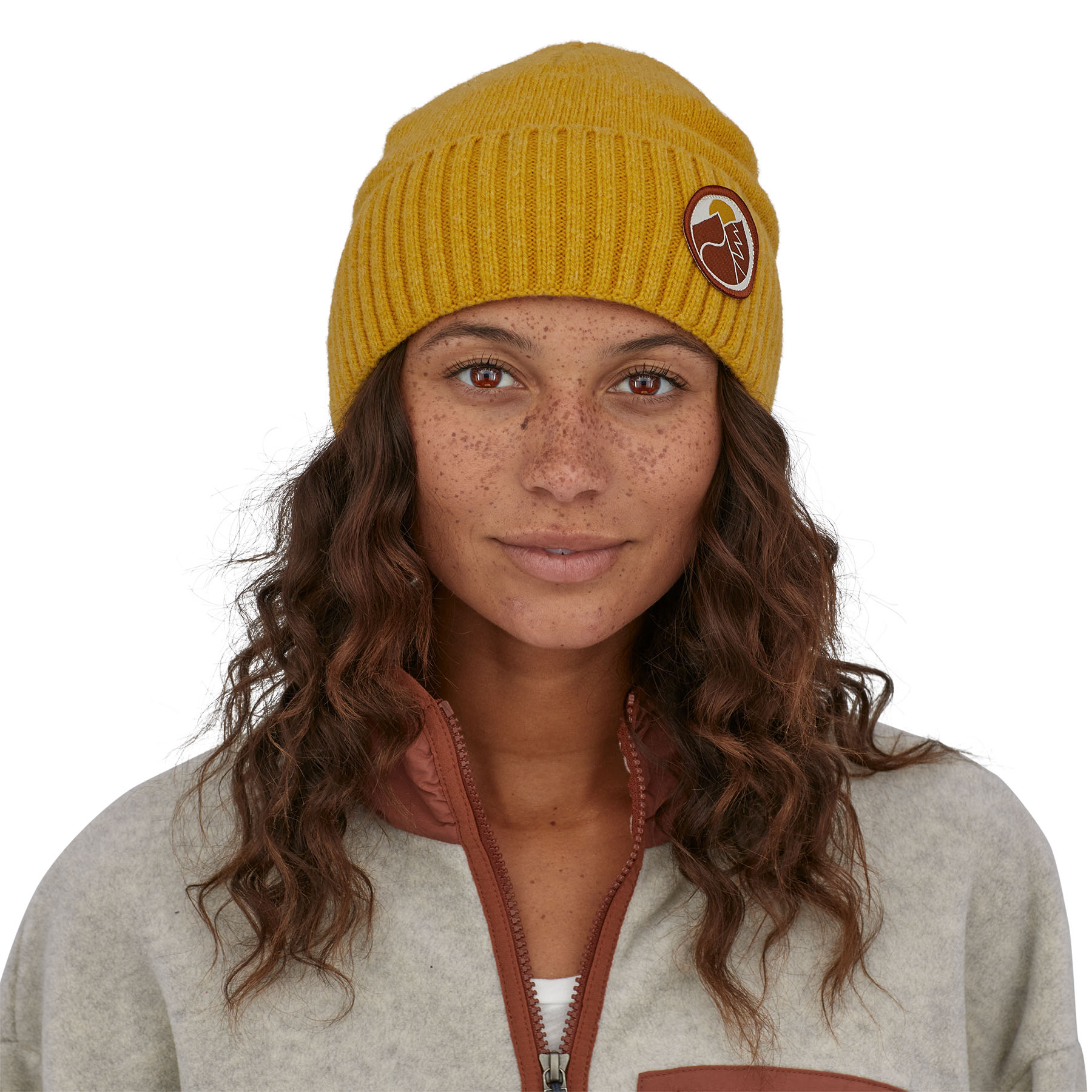 PATAGONIA Brodeo Beanie Slow Going Patch: Cabin Gold