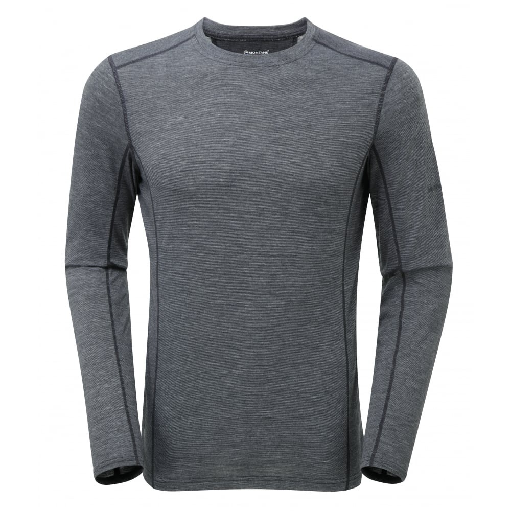 MONTANE PRIMINO 140 G LONG SLEEVE T SHIRT Black TRAILPOINT