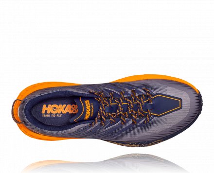 HOKA SPEEDGOAT 4 Black Iris/Bright Marigold