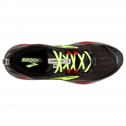 BROOKS Cascadia 15 Black/Raven/Cherry Tomato   