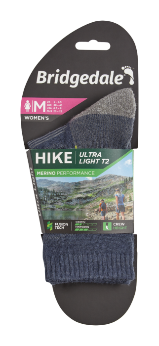 BRIDGEDALE HIKE UL T2 MP CREW W Denim