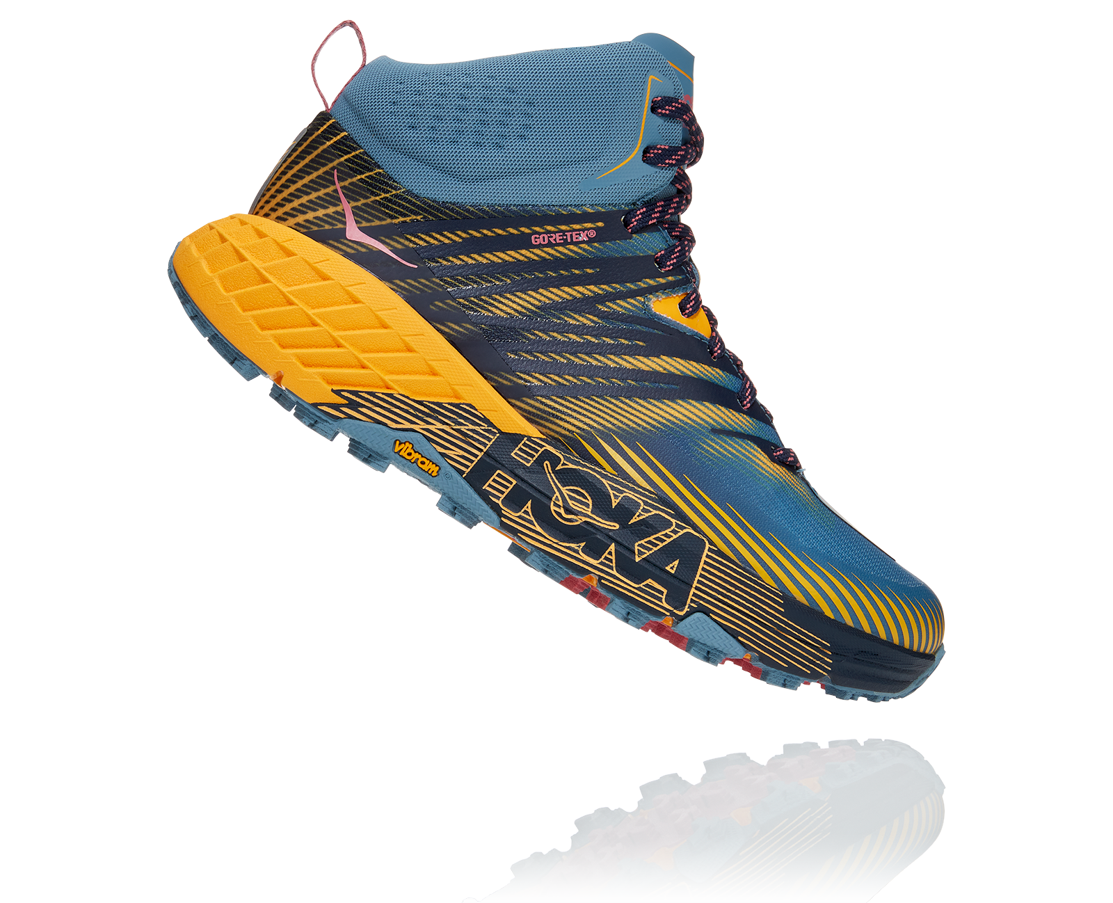 HOKA W SPEEDGOAT MID GTX PROVINCIAL BLUE / SAFFRON