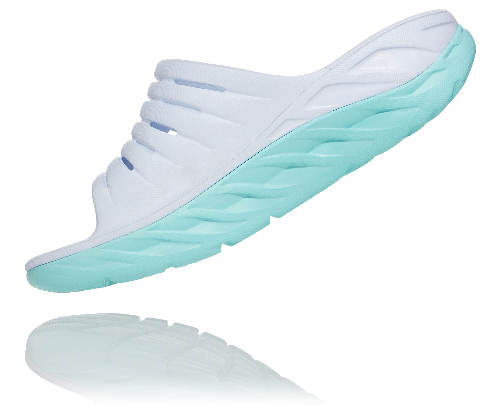 HOKA ORA RECOVERY SLIDE WHITE / BLUE TINT