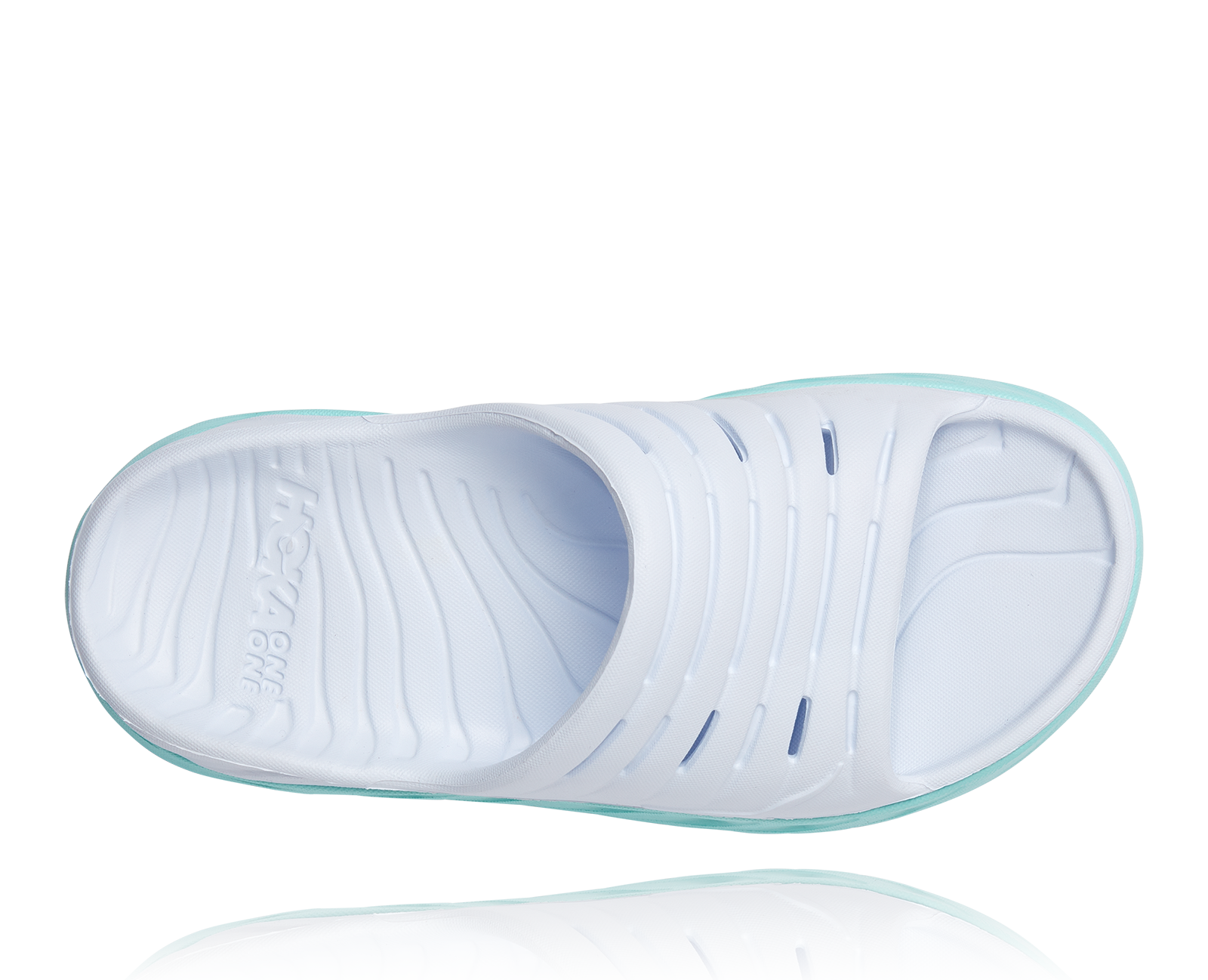 HOKA ORA RECOVERY SLIDE WHITE / BLUE TINT