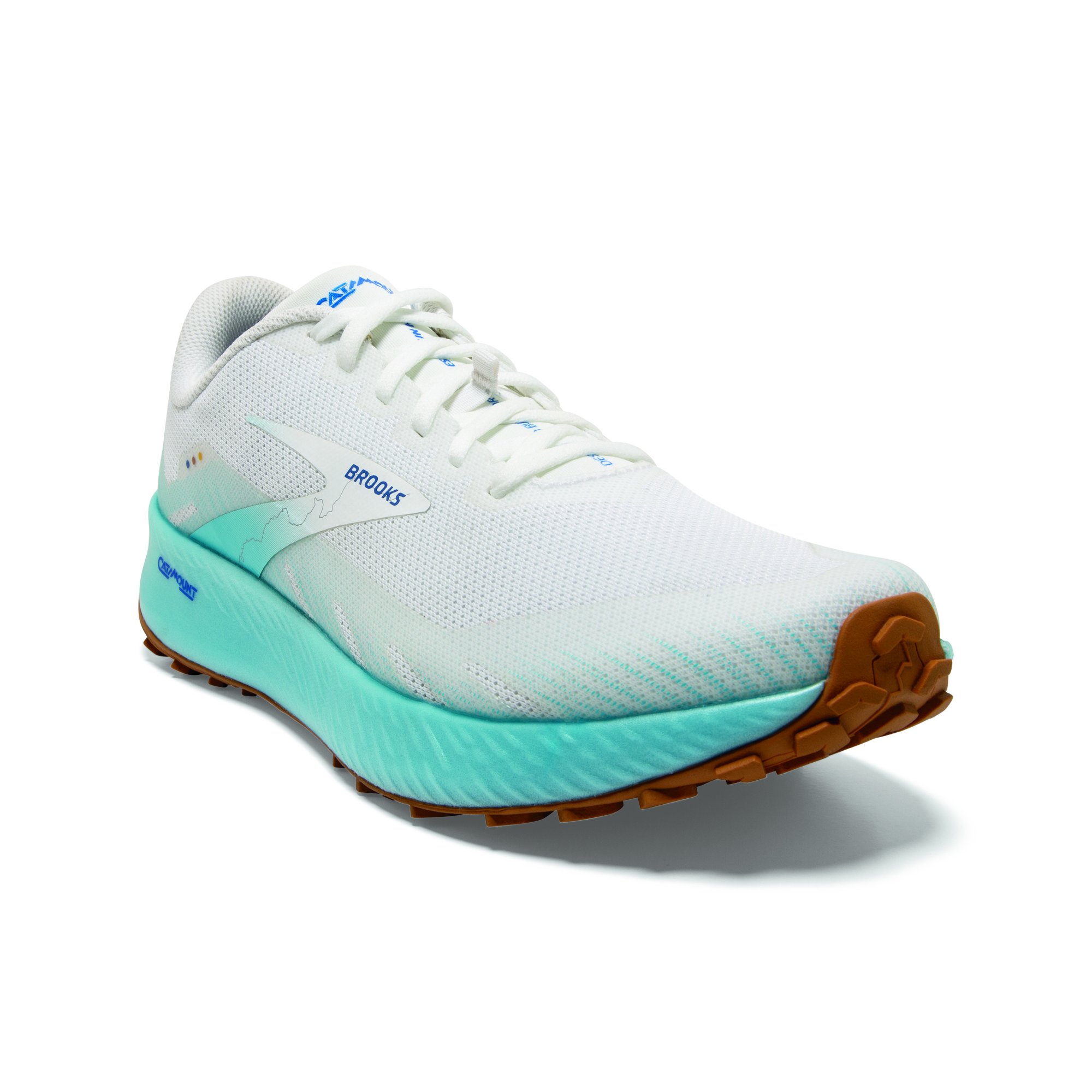 BROOKS Catamount White/Iced Aqua/Blue 