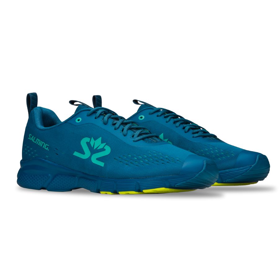 SALMING enRoute 3 Men Digital Teal Blue/Bio Lime