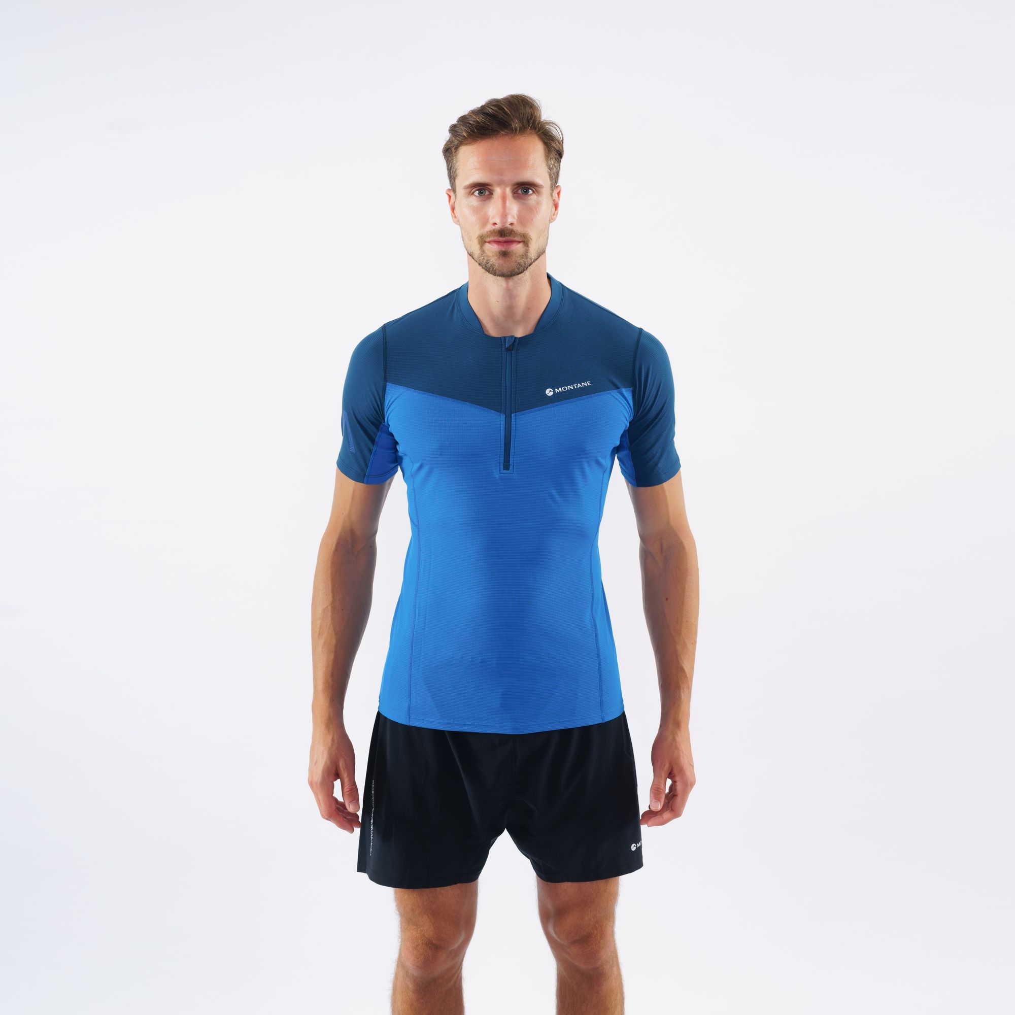 MONTANE DRAGON ZIP T-SHIRT ELECTRIC BLUE