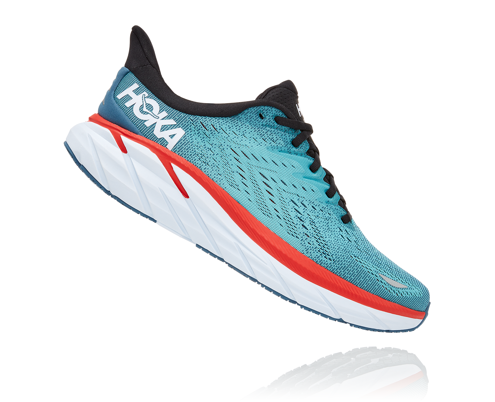 HOKA CLIFTON 8 WIDE REAL TEAL/AQUARELLE