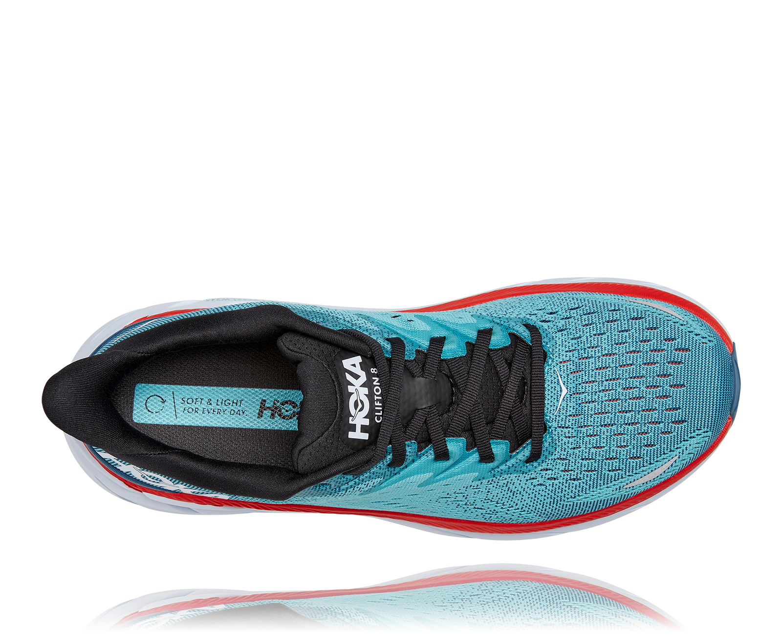 HOKA CLIFTON 8 WIDE REAL TEAL/AQUARELLE