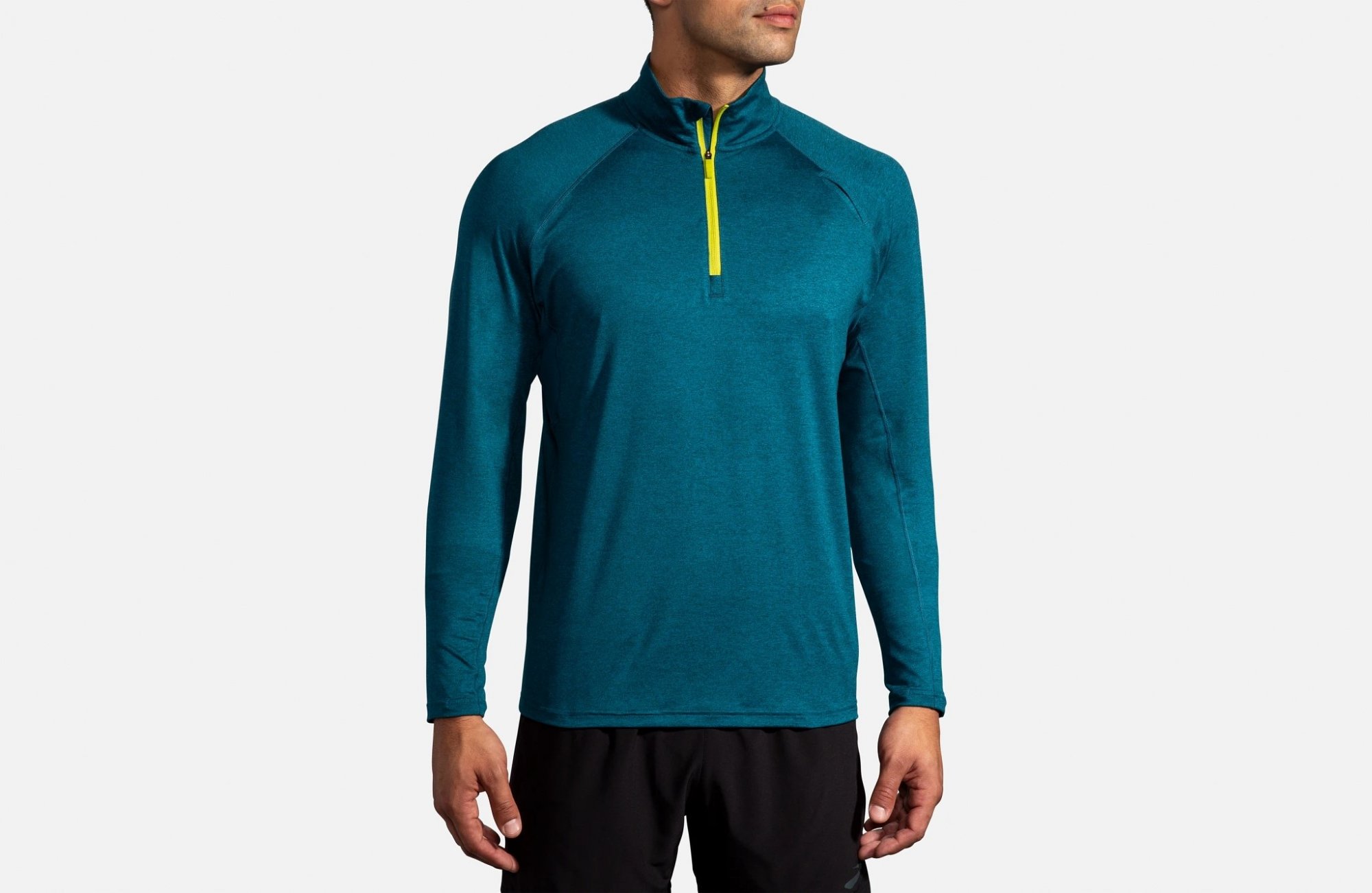 BROOKS Dash 1/2 Zip Heather Alpine/Bright Moss