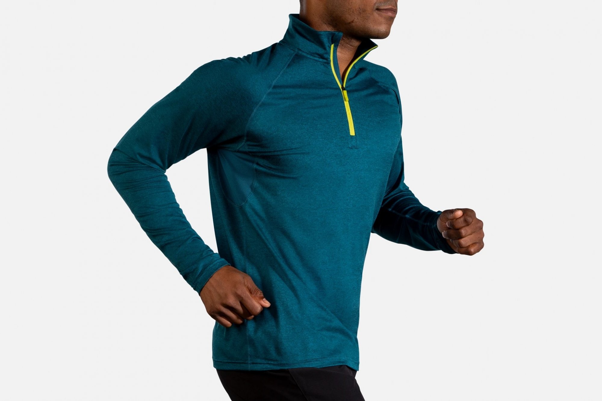 BROOKS Dash 1/2 Zip Heather Alpine/Bright Moss