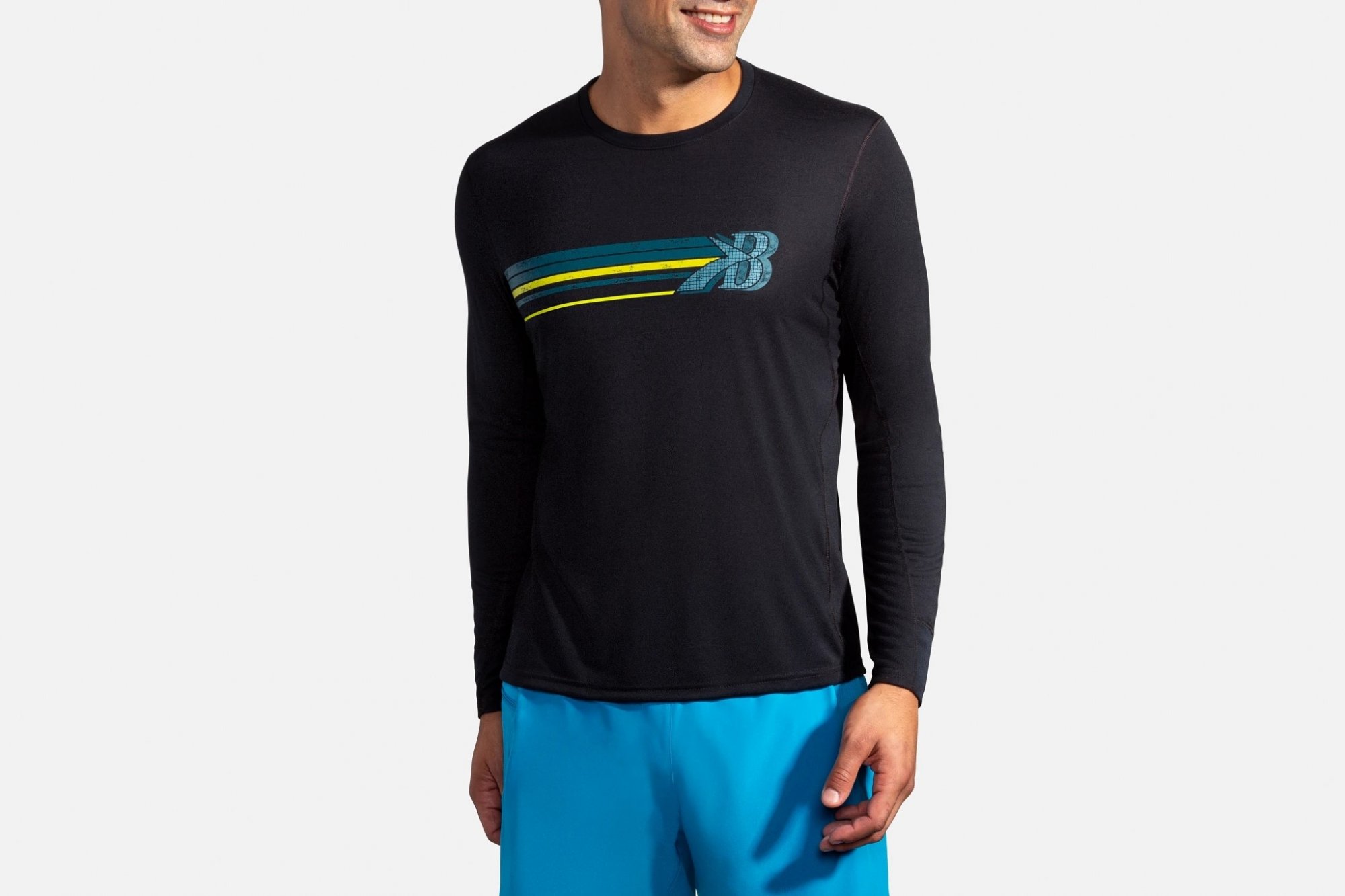 BROOKS Distance Graphic Long Sleeve Flying B Stripe