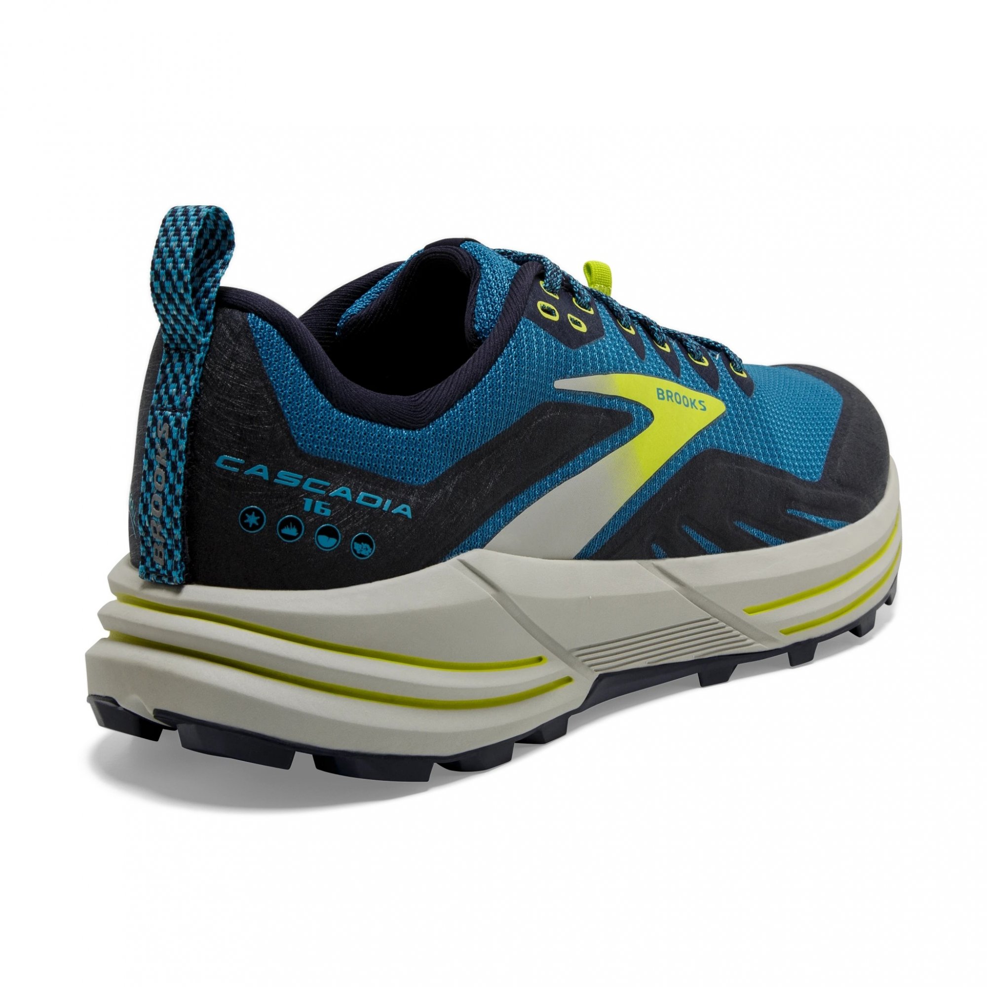 BROOKS Cascadia 16 Mykonos Blue/Peacoat/Lime