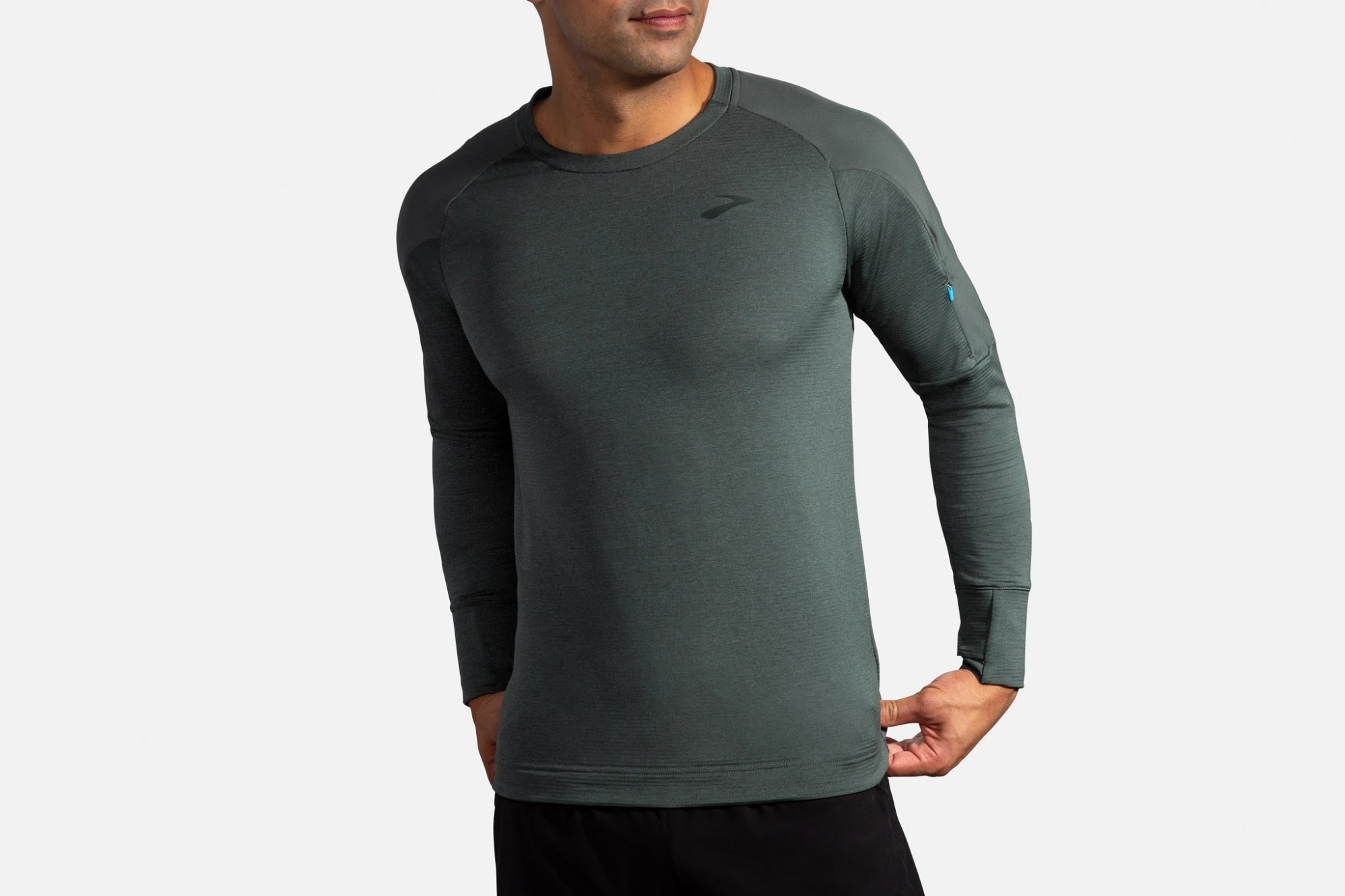 BROOKS Notch Thermal Long Sleeve Dark Oyster