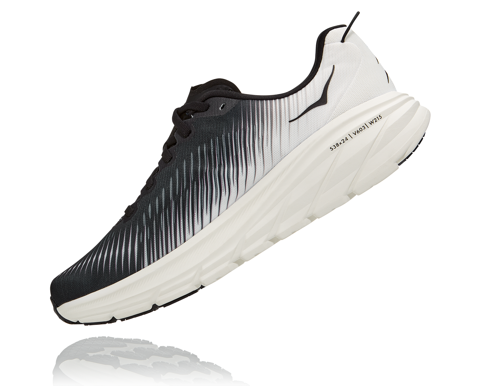 HOKA RINCON 3 WIDE BLACK / WHITE