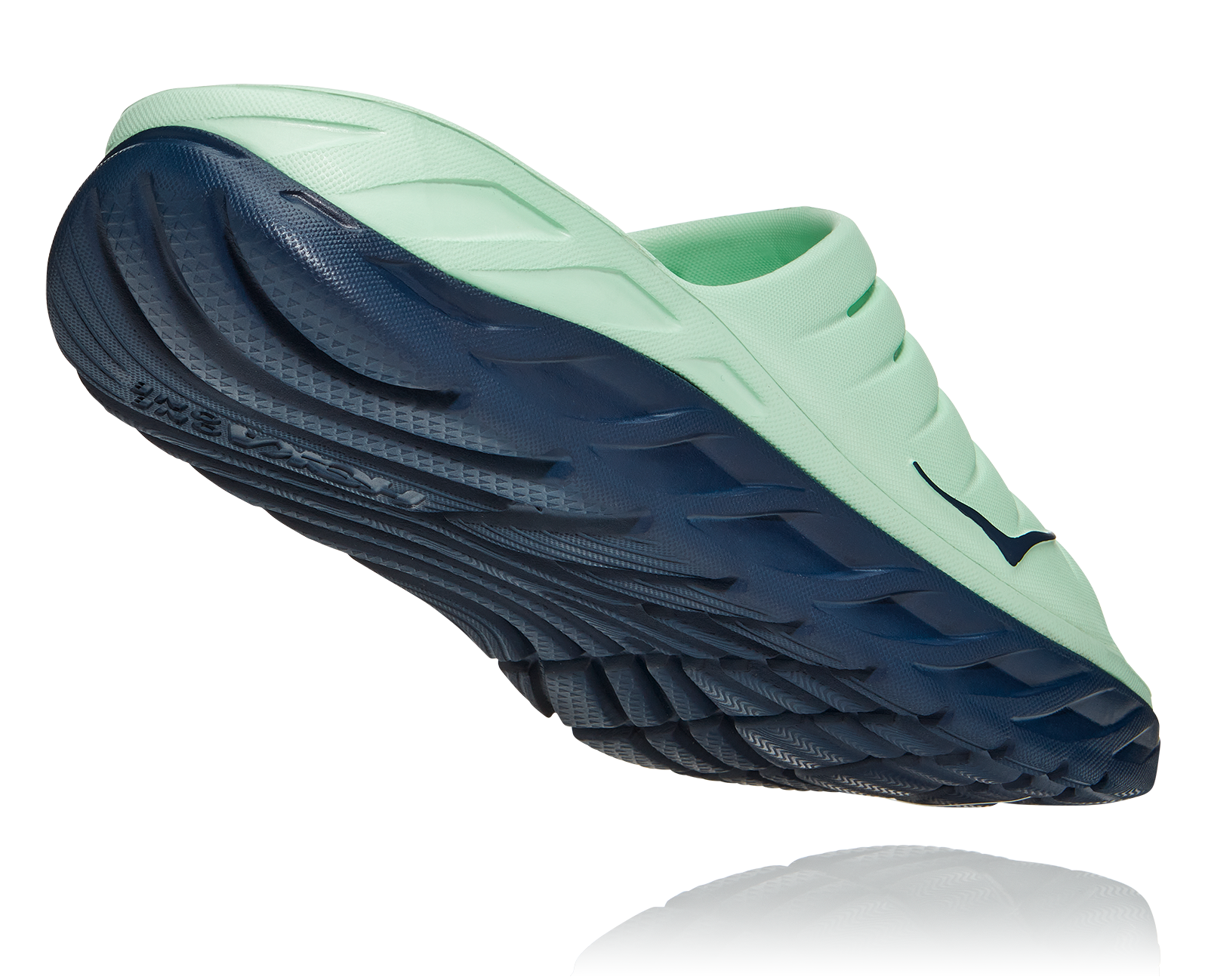 HOKA ORA RECOVERY SLIDE  GREEN ASH / OUTER SPACE