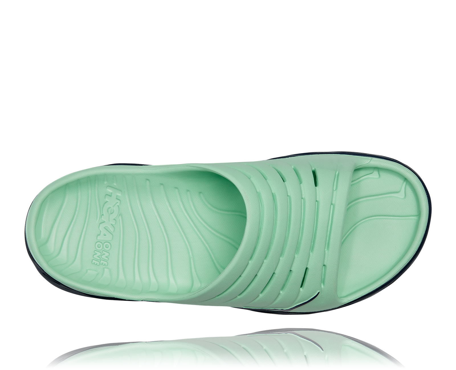 HOKA ORA RECOVERY SLIDE  GREEN ASH / OUTER SPACE