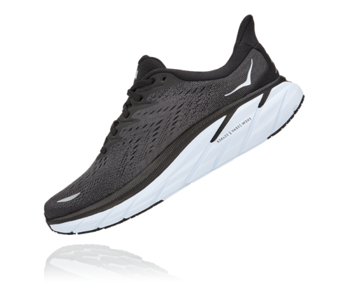 XXX HOKA CLIFTON 8 BLACK / WHITE