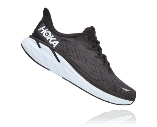 XXX HOKA CLIFTON 8 BLACK / WHITE