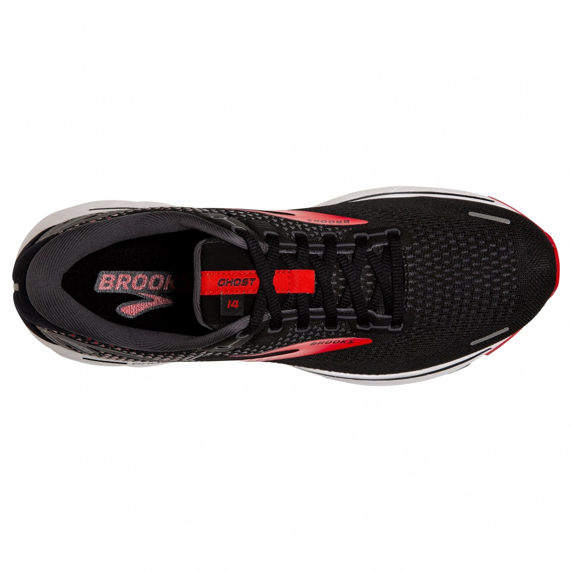 XXX BROOKS Ghost 13 WIDE Black/Red/White NEW