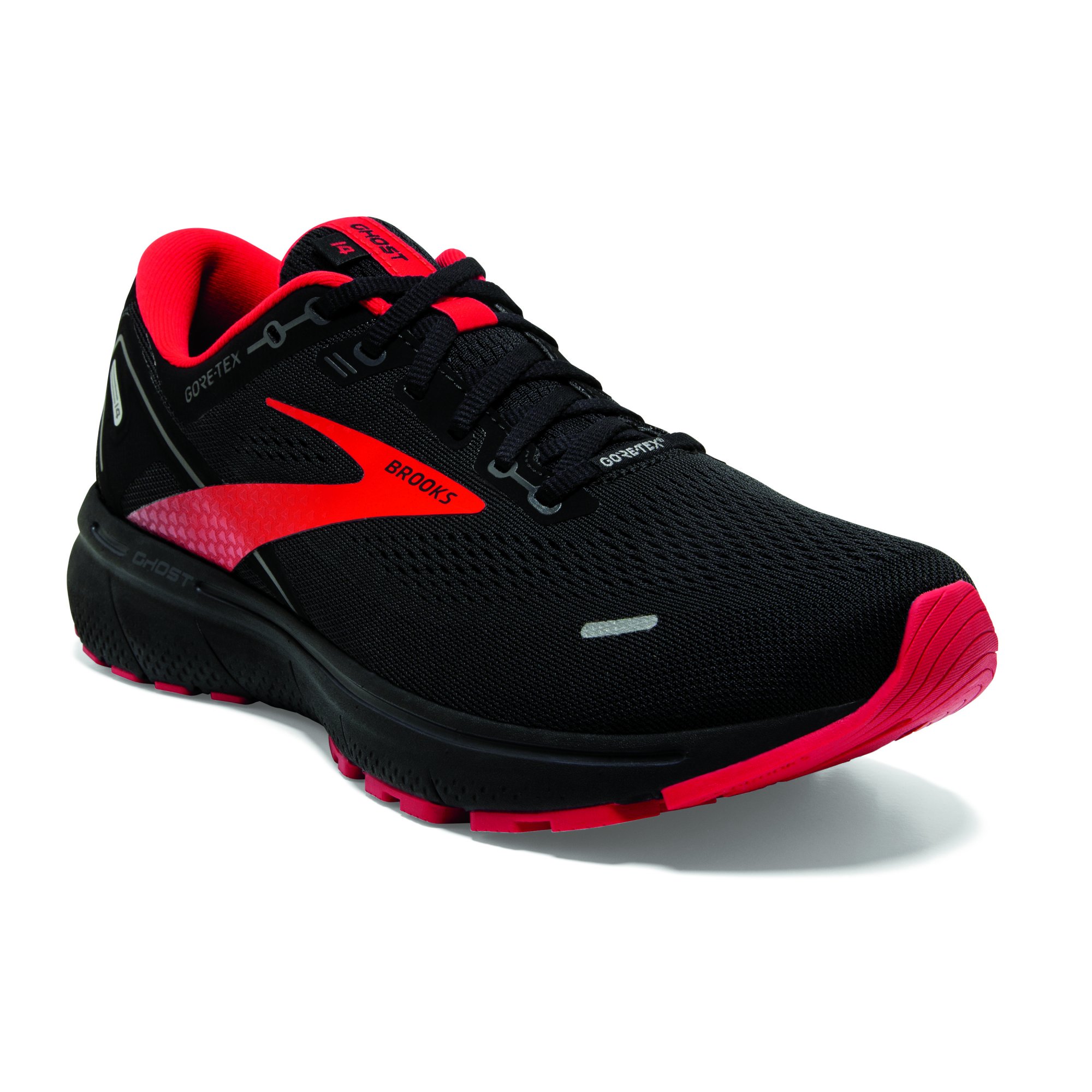 BROOKS Ghost 14 GTX Black/Blackened Pearl/High Risk Red