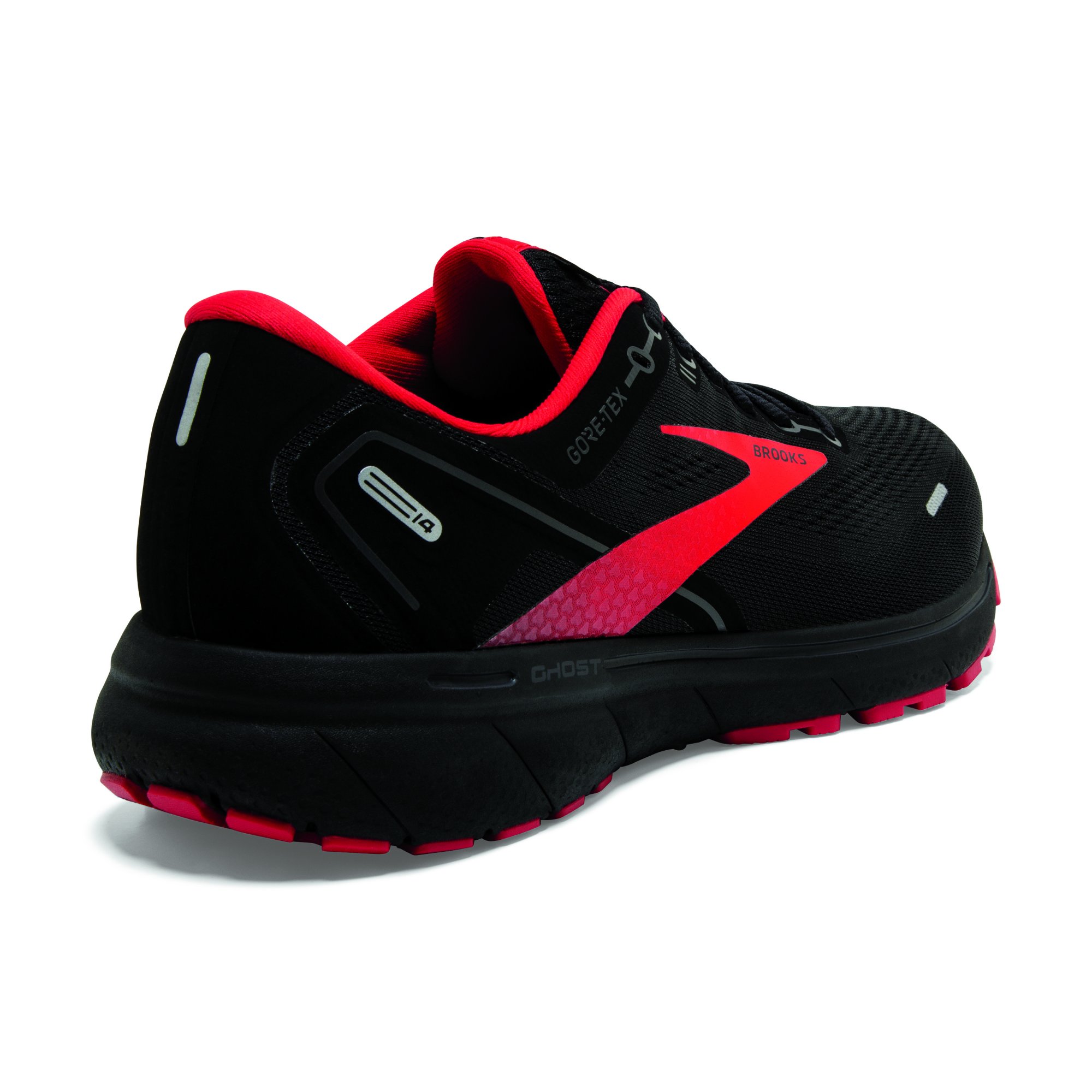 BROOKS Ghost 14 GTX Black/Blackened Pearl/High Risk Red