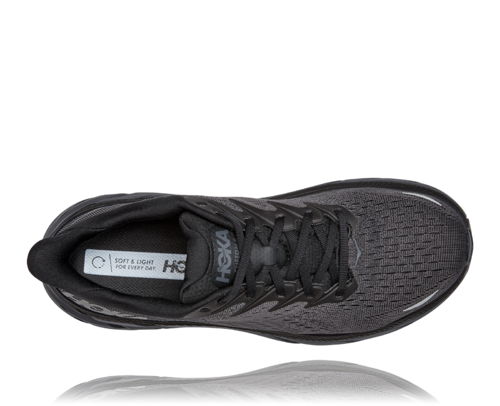 HOKA CLIFTON 8 BLACK / BLACK