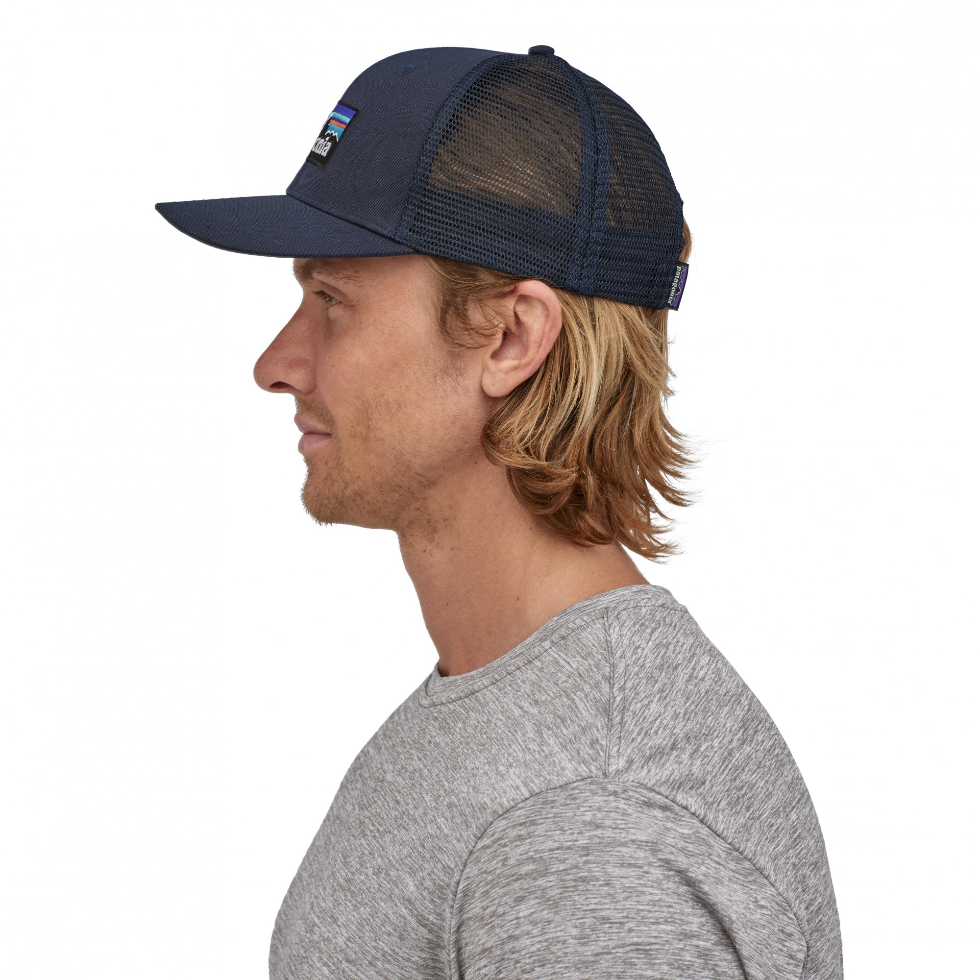 PATAGONIA Logo Trucker Hat Navy Blue