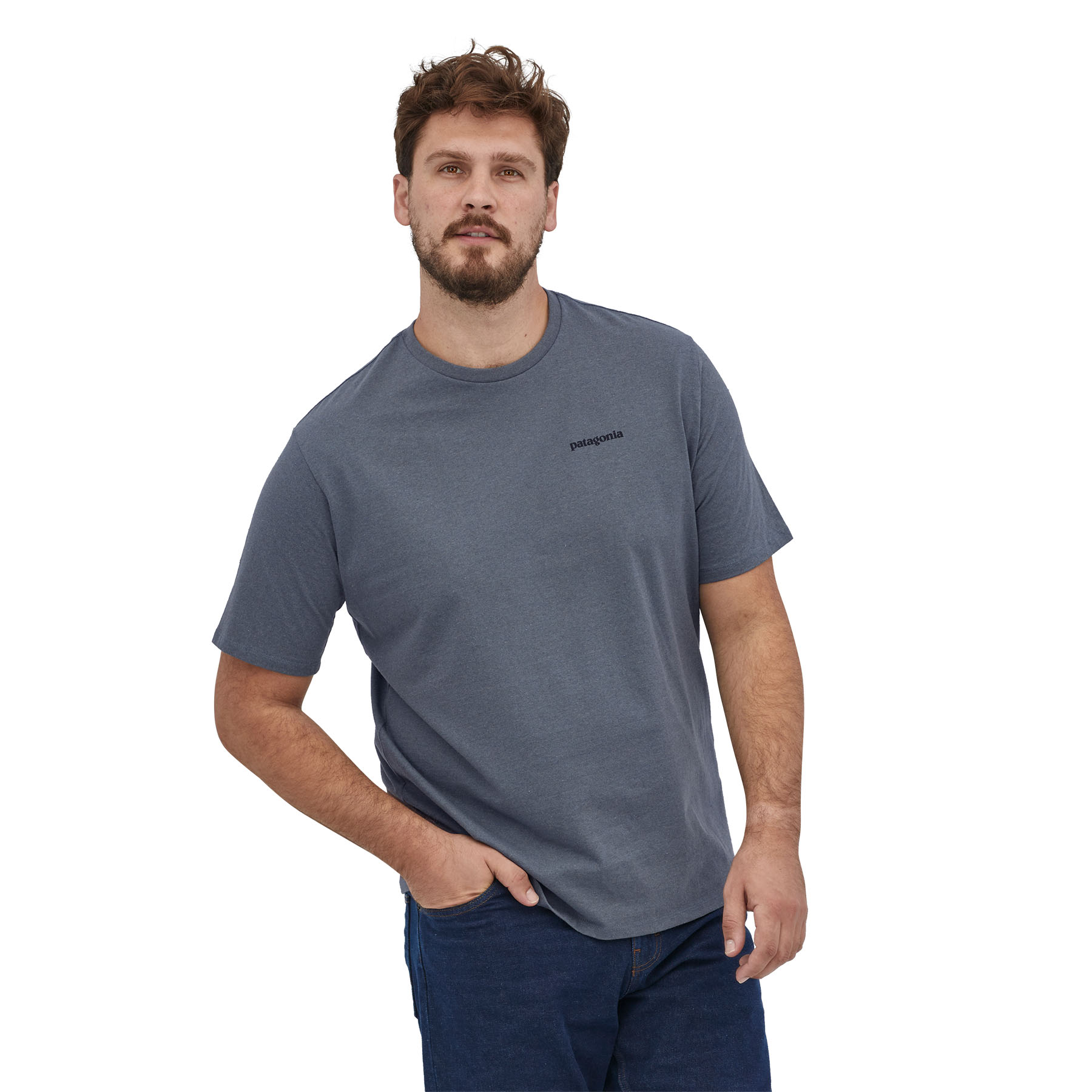 PATAGONIA Men's P-6 Logo Responsibili-Tee® Plume Grey