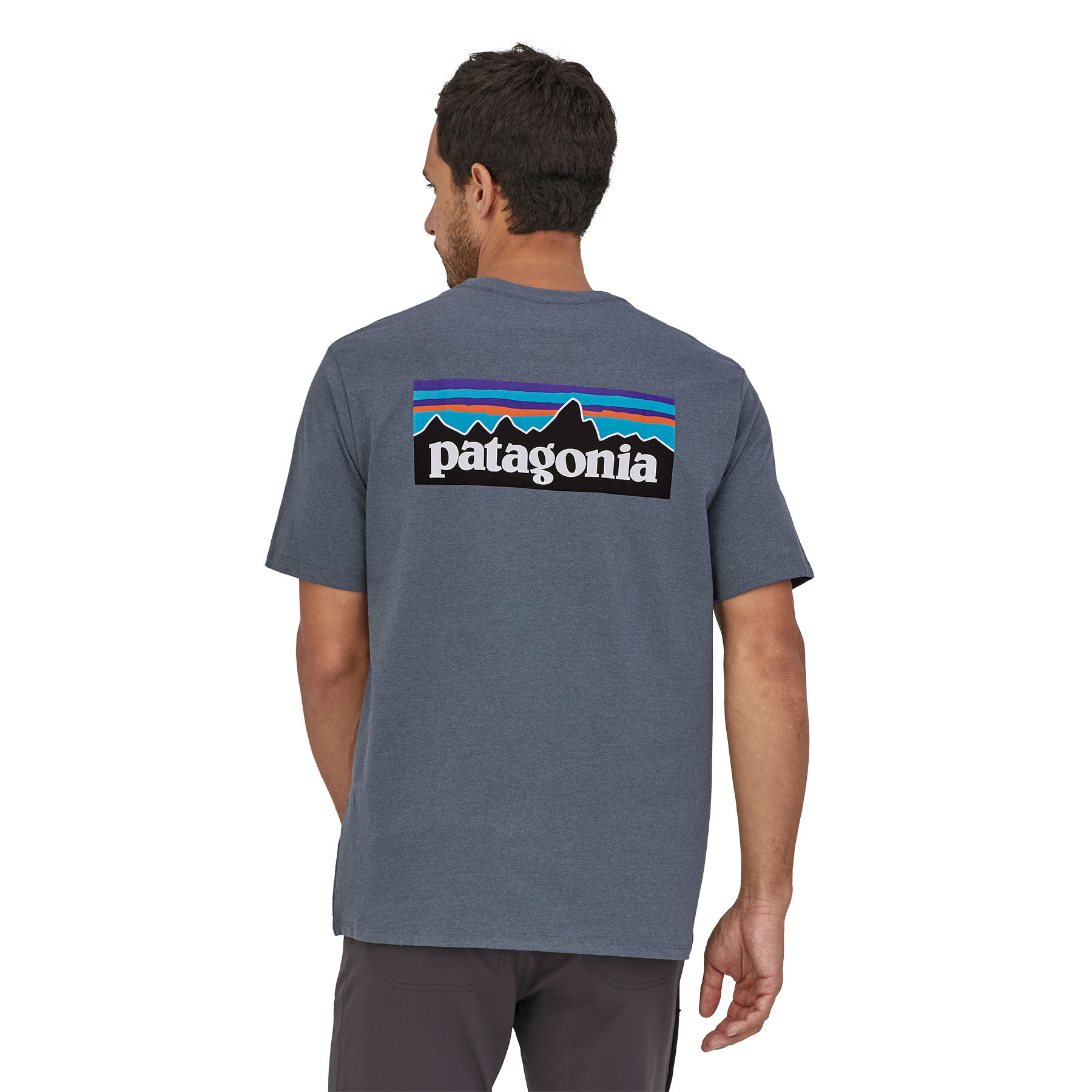 PATAGONIA Men's P-6 Logo Responsibili-Tee® Plume Grey