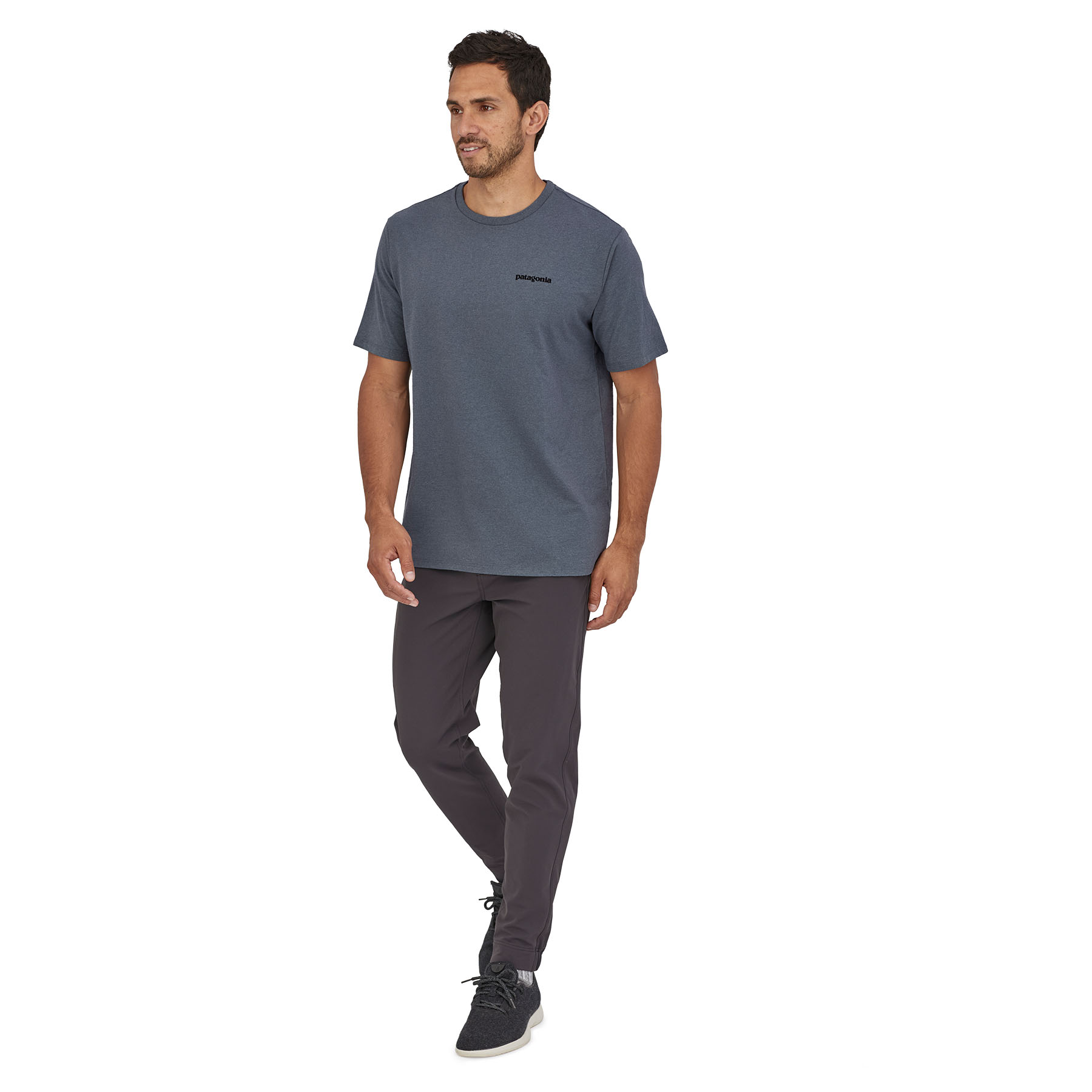 PATAGONIA Men's P-6 Logo Responsibili-Tee® Plume Grey