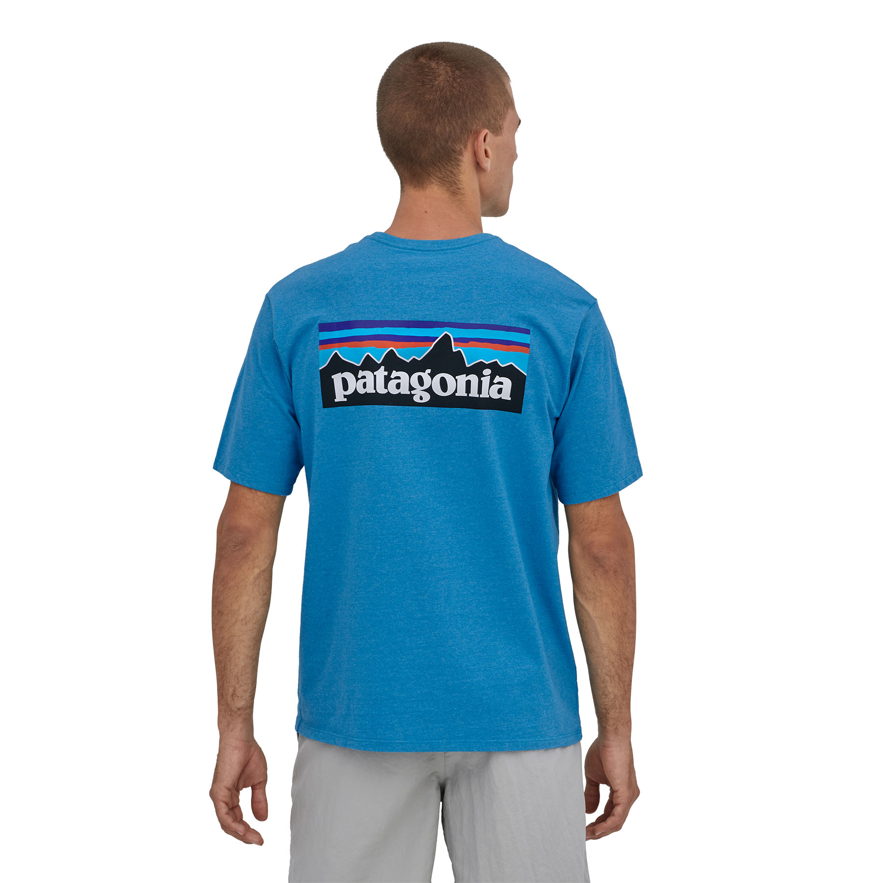 PATAGONIA Men's P-6 Logo Responsibili-Tee® Anacapa Blue