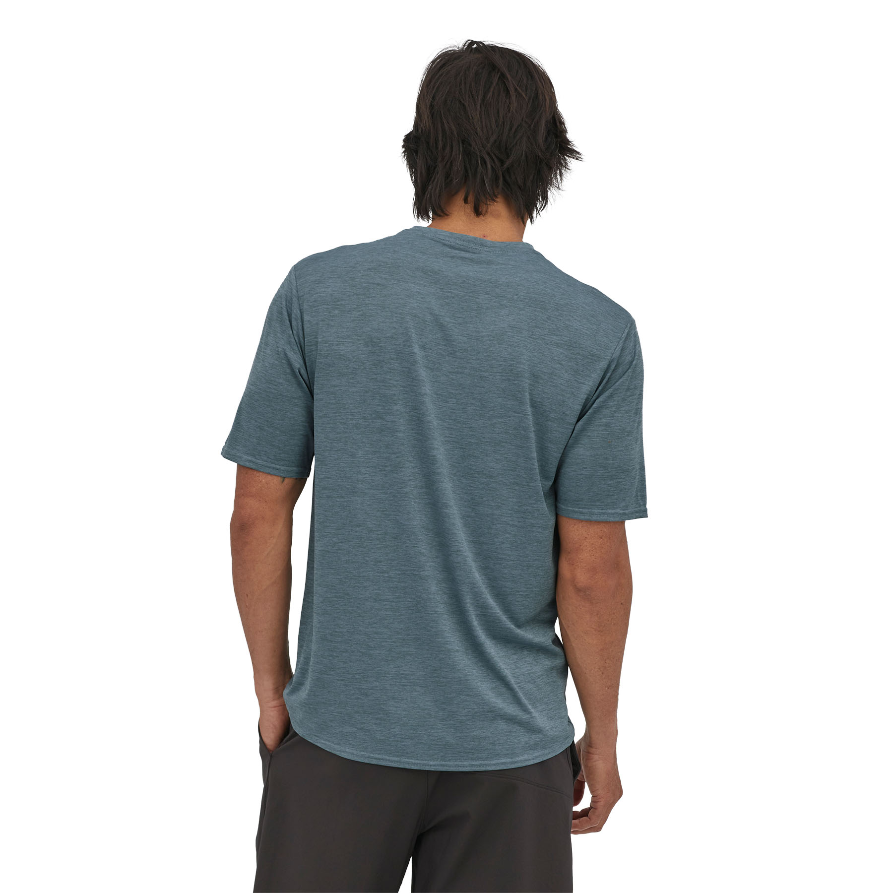 PATAGONIA Men's Capilene® Cool Daily Graphic Shirt Up High Endurance: Light Plume Grey X-Dye