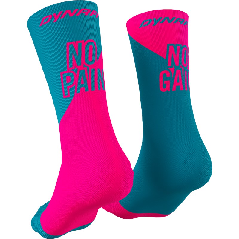 DYNAFIT NO PAIN NO GAIN SOCKS Ocean Pink Glo