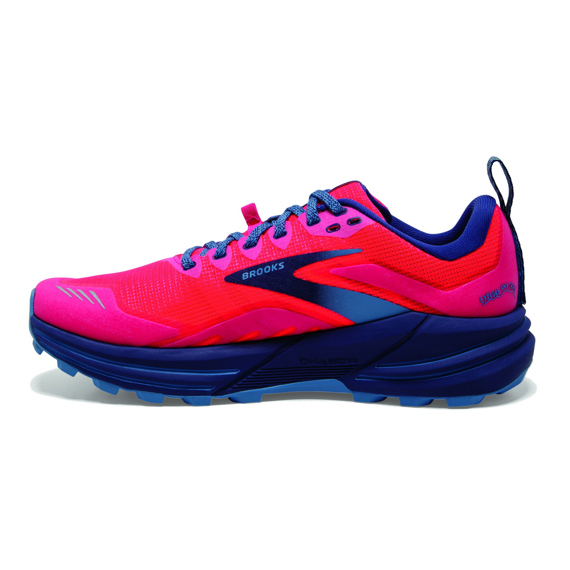 BROOKS Cascadia 16 W Pink Flamber Cobalt TRAILPOINT