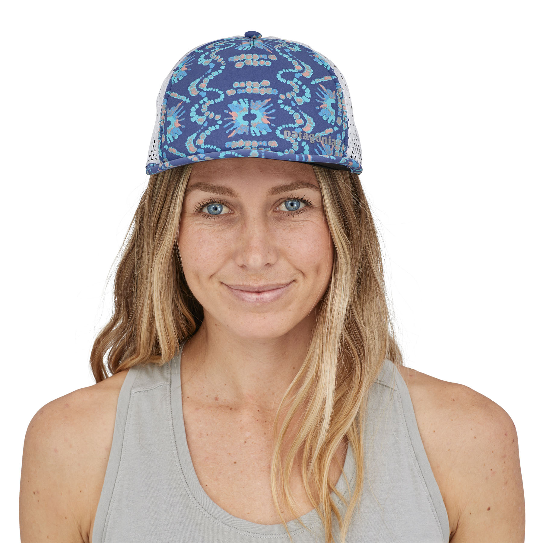 PATAGONIA Duckbill Shorty Trucker Hat Sunshine Dye: Current Blue