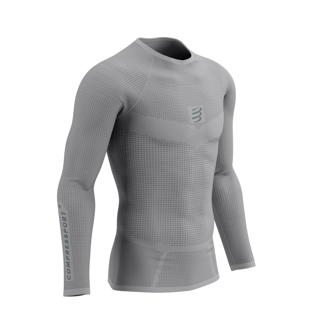 COMPRESSPORT ON/OFF BASE LAYER LS TOP M GREY