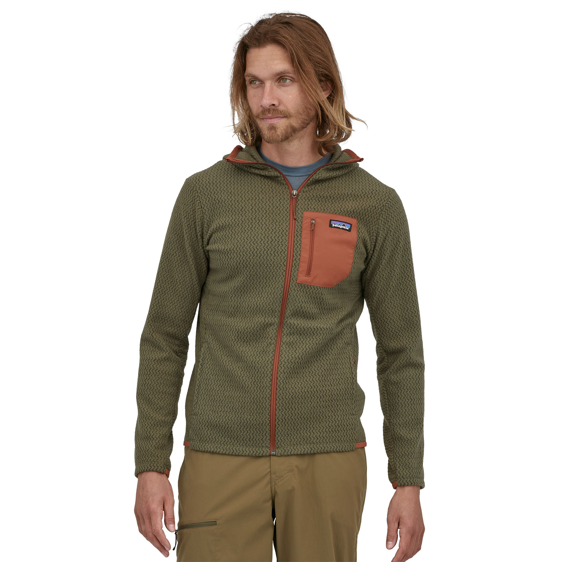 PATAGONIA Men's R1® Air Full-Zip Hoody Basin Green