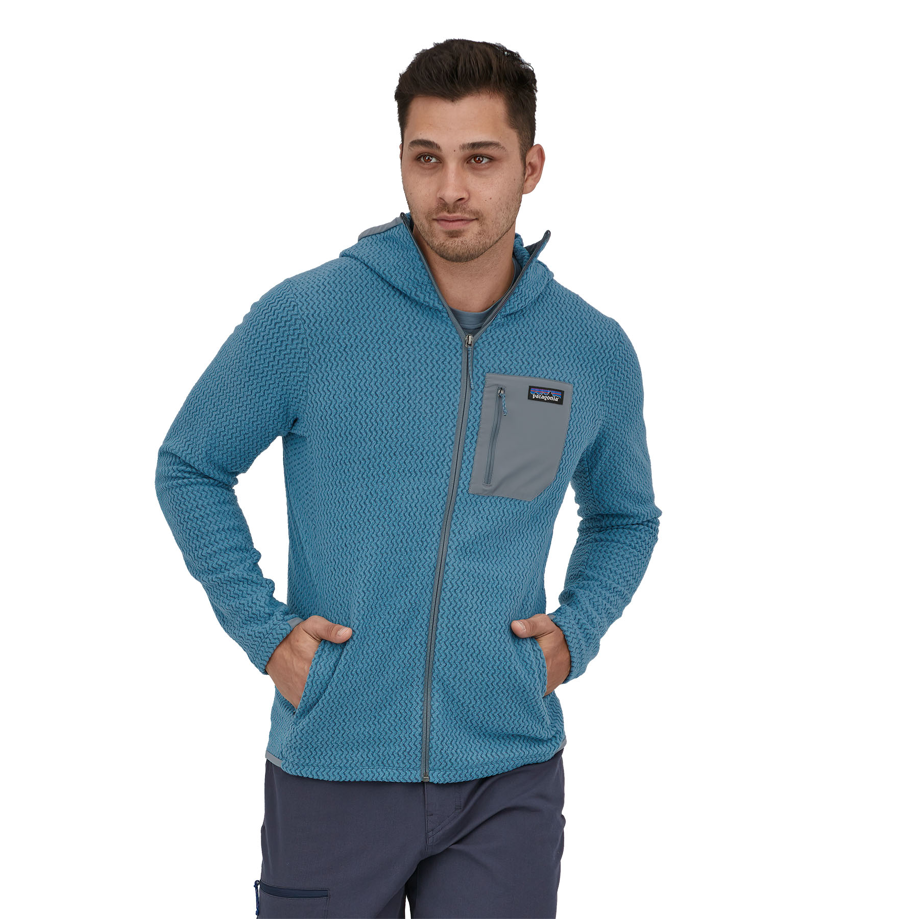 PATAGONIA Men's R1® Air Full-Zip Hoody Wavy Blue