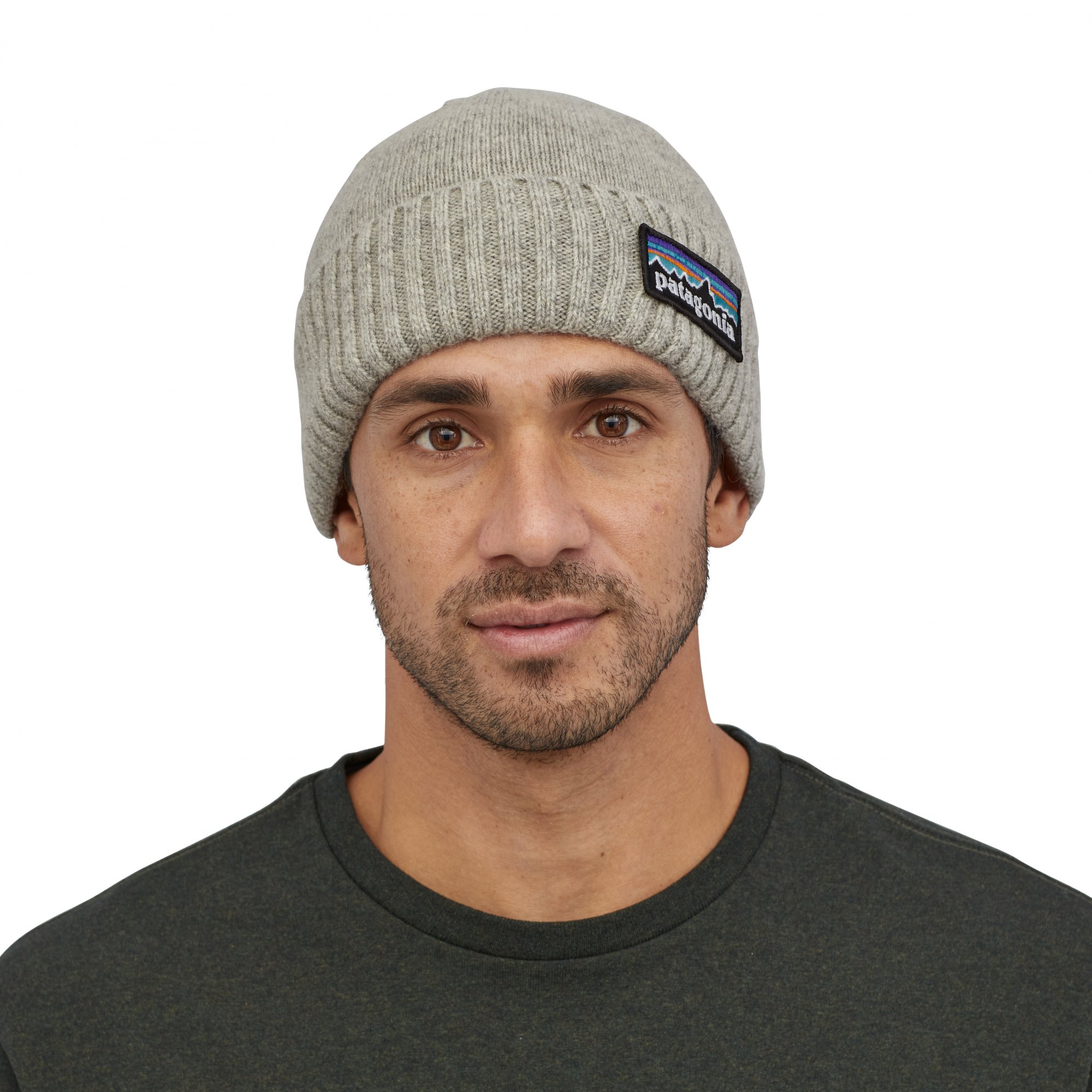 PATAGONIA Brodeo Beanie P-6 Logo: Drifter Grey