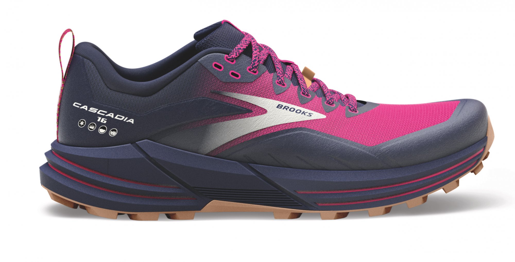 BROOKS Cascadia 16 W Peacoat/Pink/Biscuit