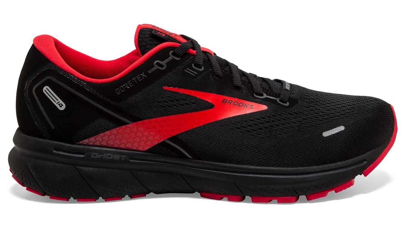 BROOKS Ghost 14 GTX Black/Blackened Pearl/High Risk Red