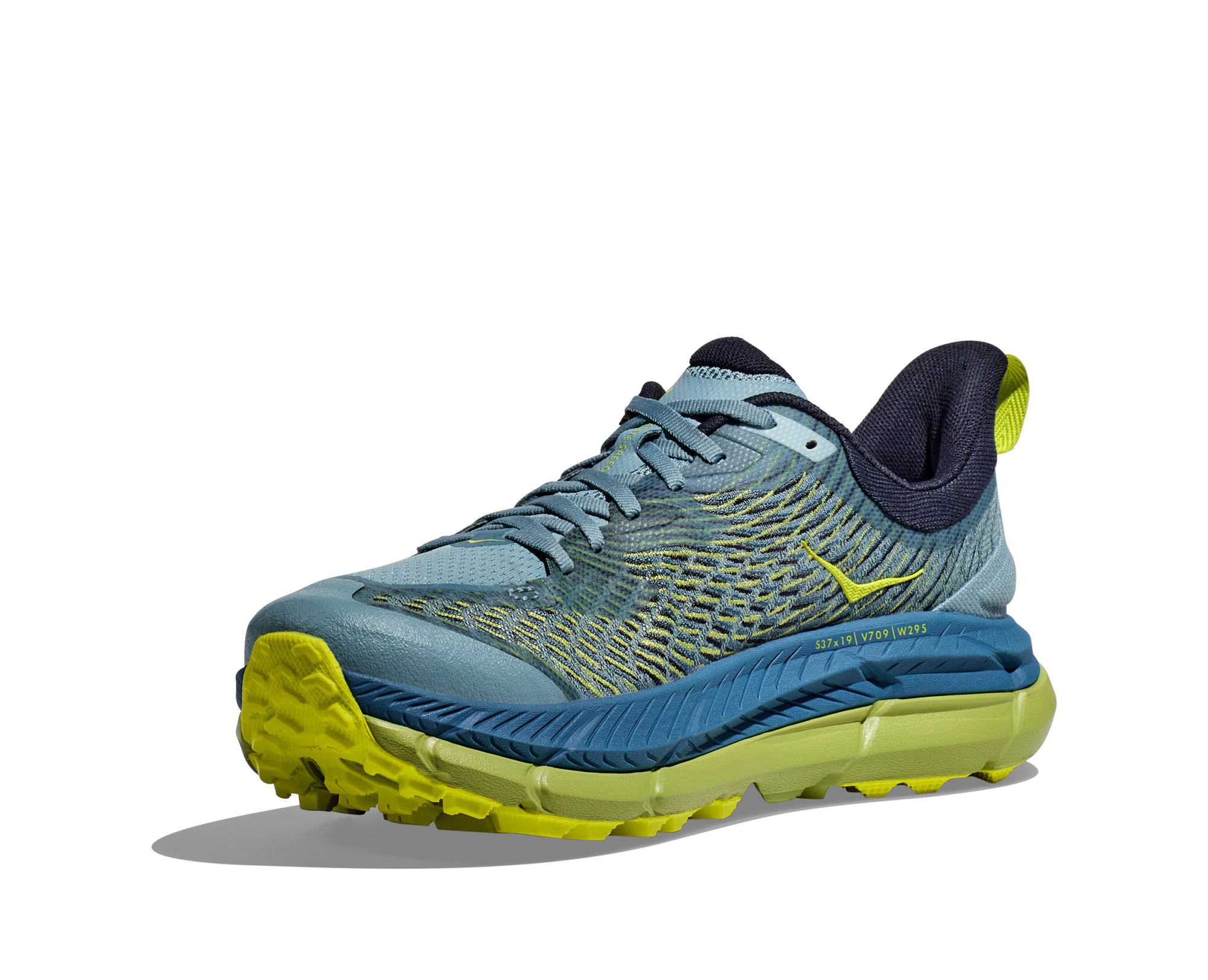 HOKA MAFATE SPEED 4 STONE BLUE / DARK CITRON