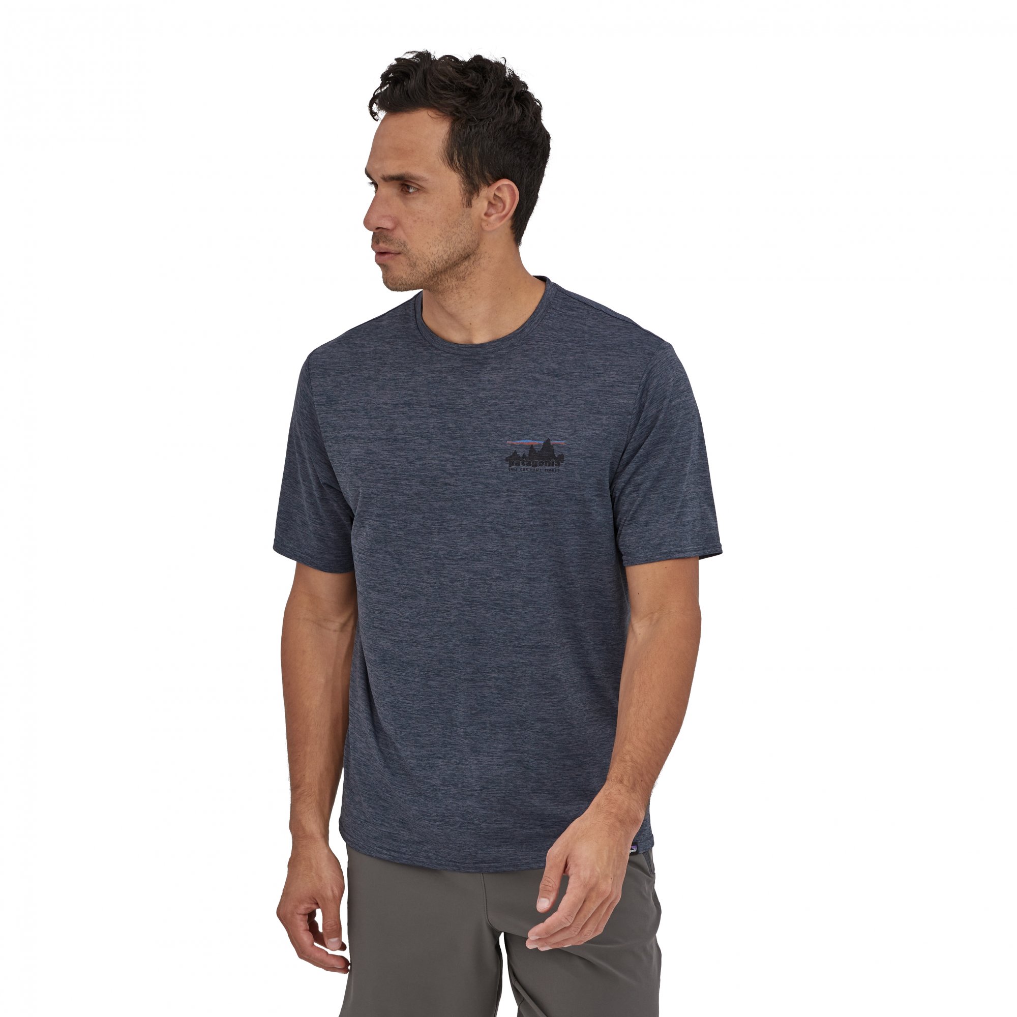 PATAGONIA Men's Capilene Cool Daily Graphic Shirt '73 Skyline: Smolder Blue X-Dye