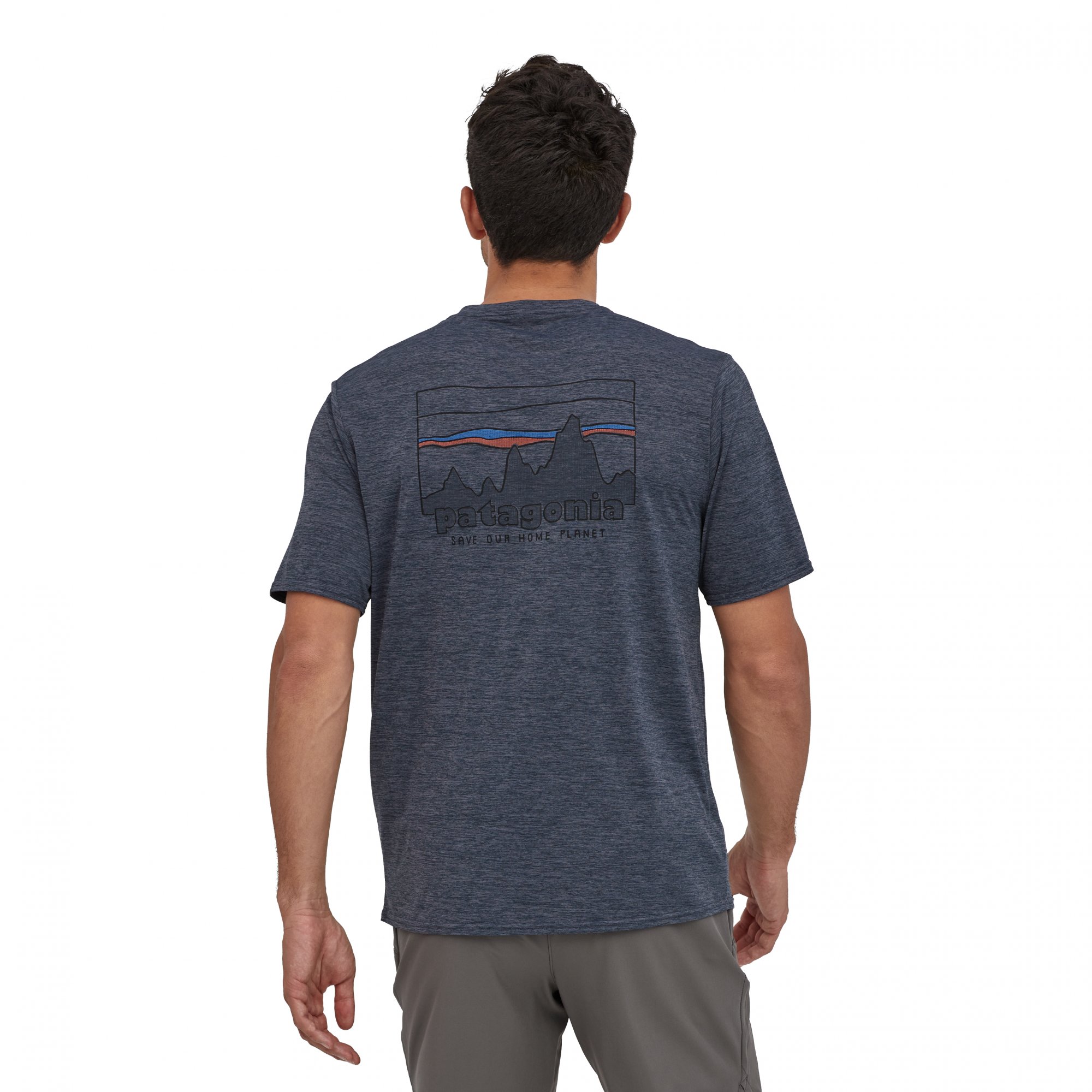 PATAGONIA Men's Capilene Cool Daily Graphic Shirt '73 Skyline: Smolder Blue X-Dye