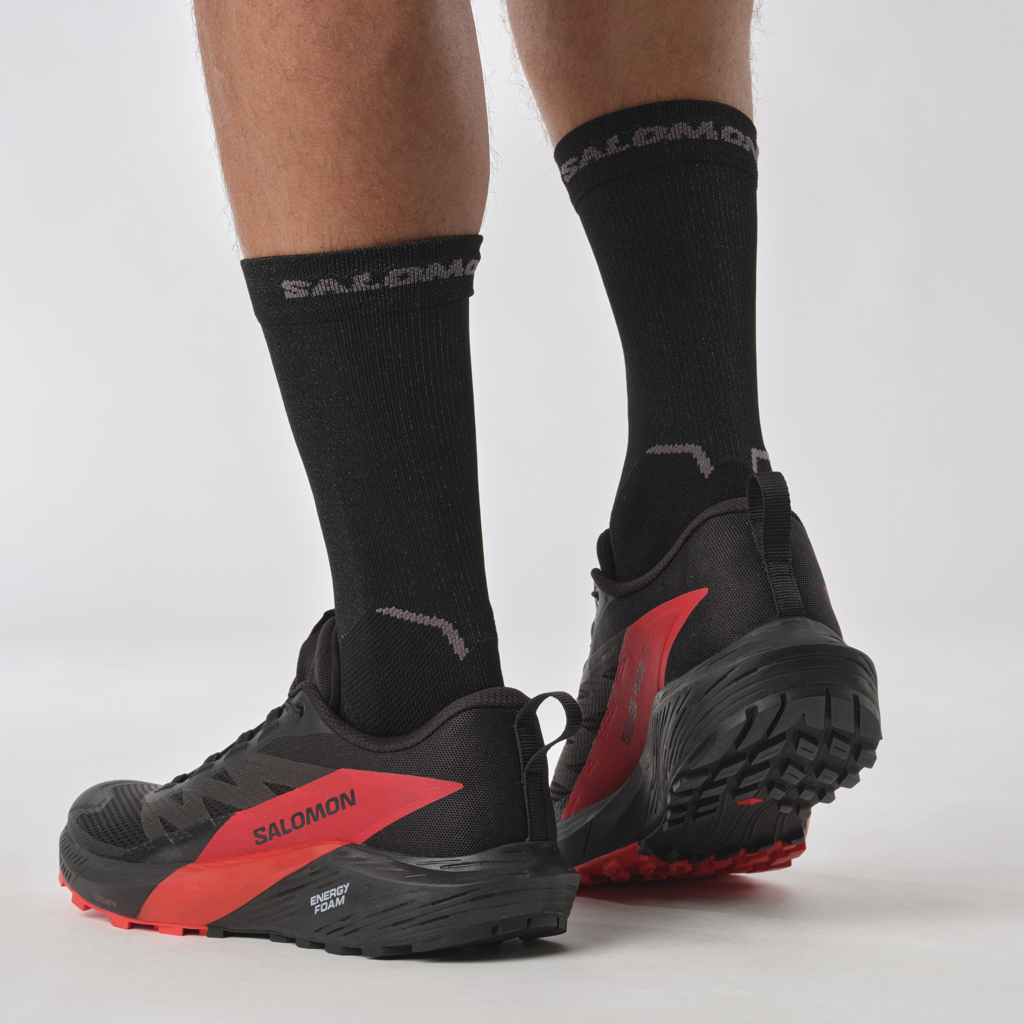 SALOMON SENSE RIDE 5 Black / Fiery Red / Black