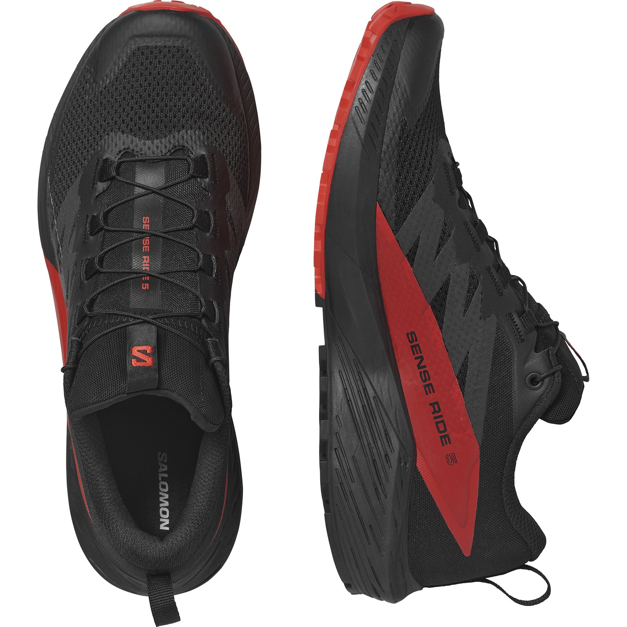 SALOMON SENSE RIDE 5 Black / Fiery Red / Black