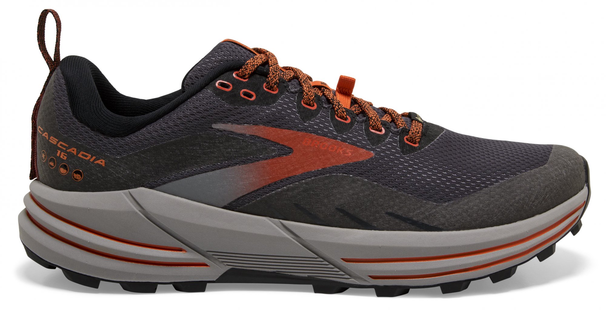 BROOKS Cascadia 16 GTX Black/Ebony/Cinnabar