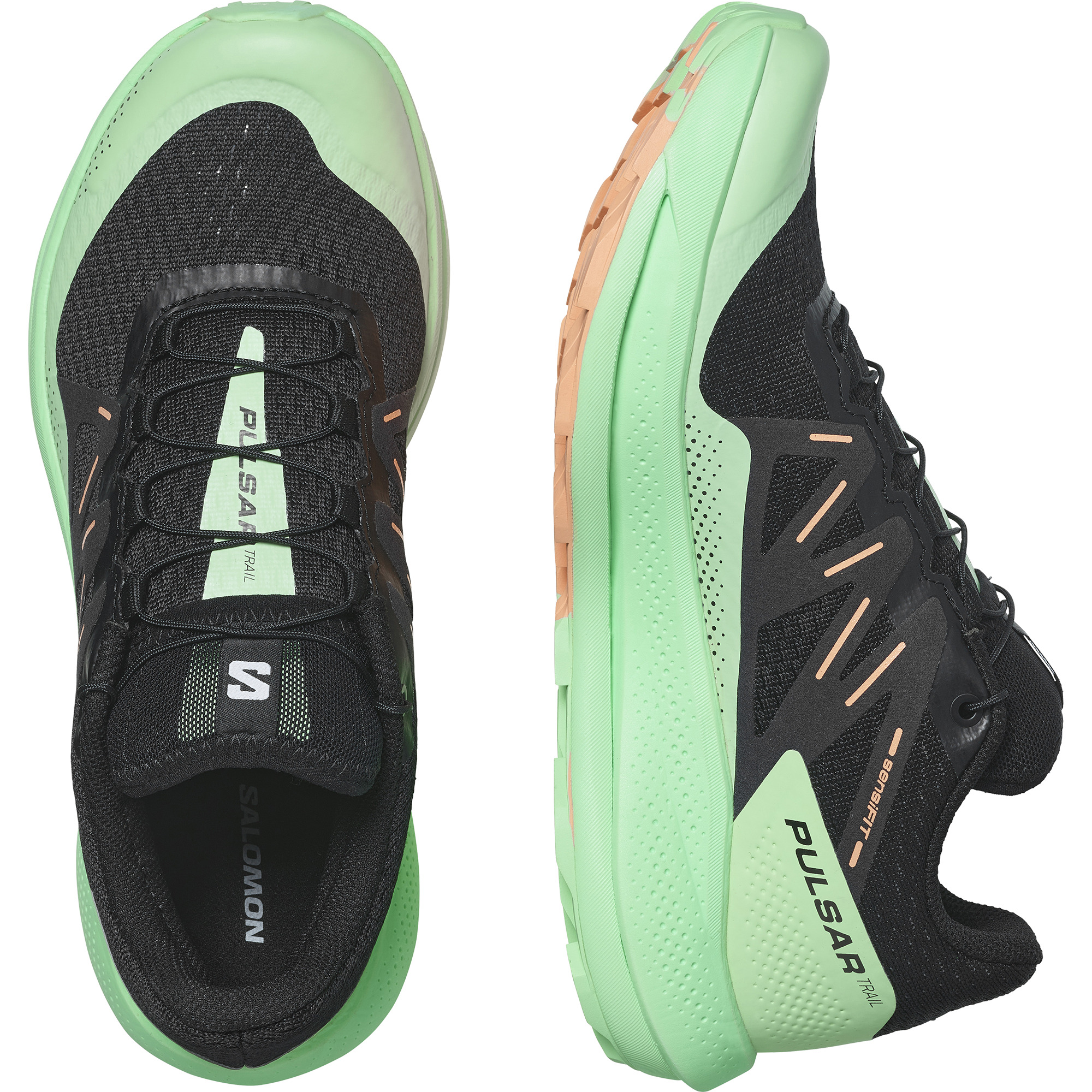 SALOMON PULSAR TRAIL W Black / Green Ash / Cantaloupe