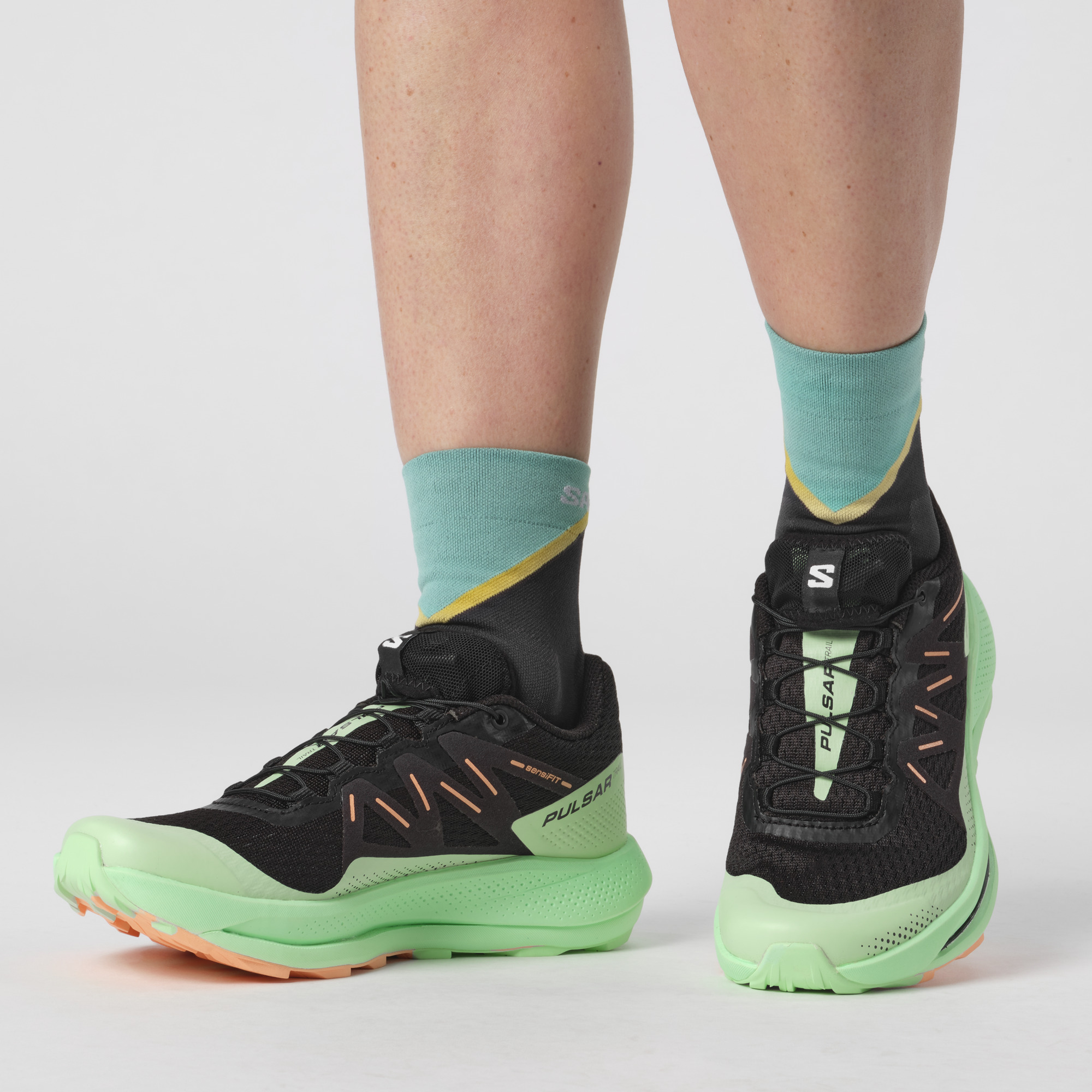 SALOMON PULSAR TRAIL W Black / Green Ash / Cantaloupe